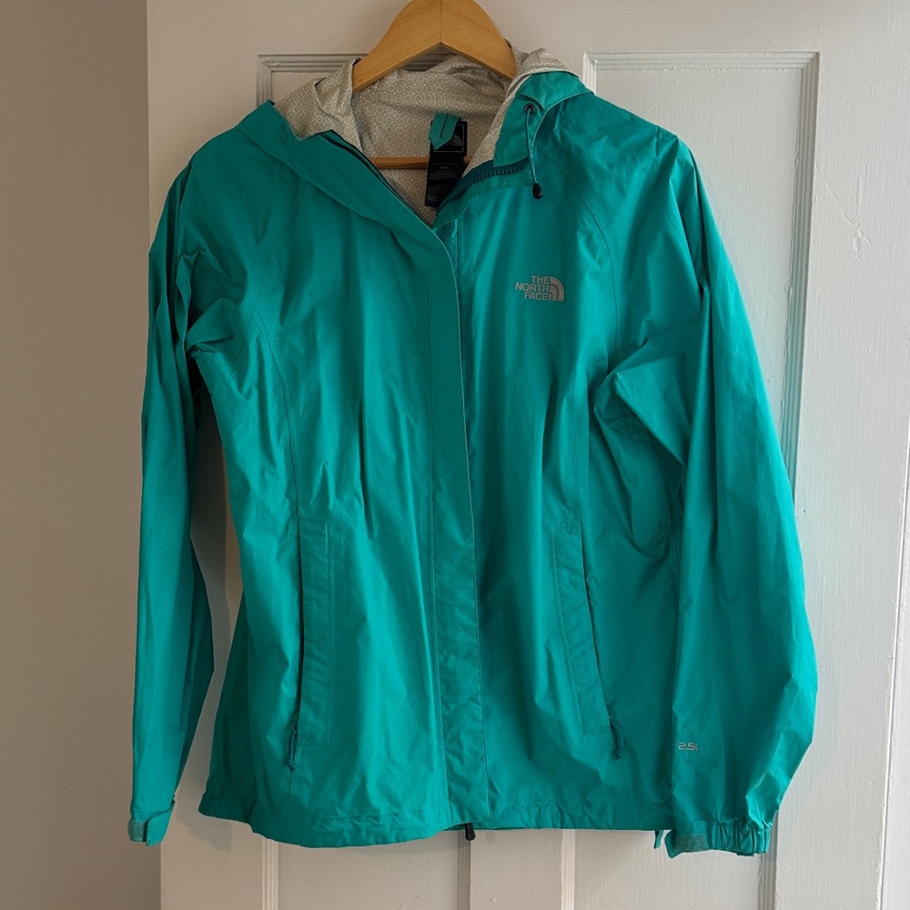The North Face Women's Teal Rain Shell Jacket